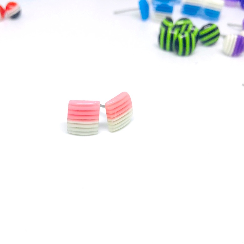 Off Pink Minimalist Stud Earrings